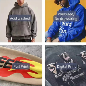 เสื้อฮู้ดมีซิปโอเวอร์ไซส์สำหรับผู้ชายเสื้อผ้าผ้าฝ้ายโอเวอร์ไซส์แบบสั่งทำ - Product Image 6