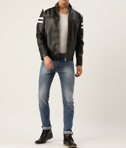 แจ็กเก็ตหนังผู้ชายมีซิปแบบลำลองสำหรับฤดูใบไม้ร่วงฤดูหนาวแจ็คเก็ตหนังแฟชั่นหนังแขนยาวสำหรับผู้ชายแจ็คเก็ตล่าสุด - Product Image 4