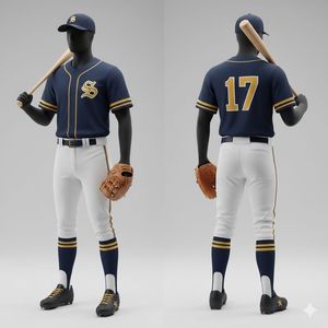 Tenues de baseball sur mesure haute performance pour équipes adultes, avec impression respirante à séchage rapide en polyester 100% - Product Image 3