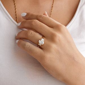 Anillo de Compromiso de Moissanita con Corte de Pera, Engaste de Oro, Precio de Fábrica, Fabricante Mayorista, Lujo al por Mayor - Product Image 1