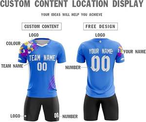 Vente en gros d'usine, service OEM, uniforme de football personnalisable, impression par sublimation numérique, ensembles de maillots de football, logo d'équipe personnalisé - Product Image 3