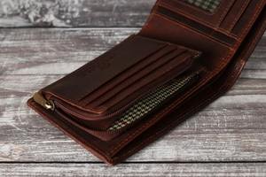 New Arrival Top Grain <b>Small</b> Bifold Black Leather <b>Wallet</b> <b>for</b> <b>Men</b> Slim Billfold With Card Slots <b>Men</b> Short <b>Wallet</b> LBW-0040 - Product Image 2