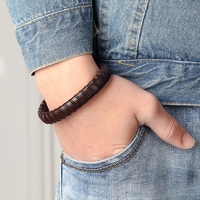 Bracelets en macramé vintage en gros MenneM, hommes, acier inoxydable et fermoir magnétique, simples, décontractés, cadeaux, bracelets