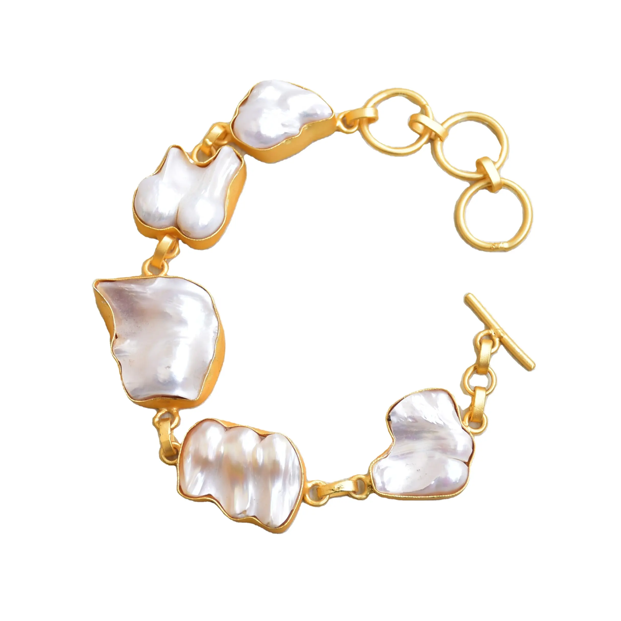 Pearl elegant bracelet adjustable chain lock baroque bracelets and charms handmade bridal bangles Suppliers