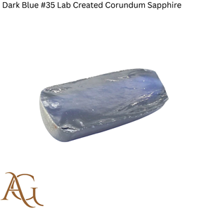 Azul Oscuro # 35 bolas de zafiro de corindón cultivado en laboratorio, sintético, de fusión por llama, gema simulada para corte lapidario - Product Image 2