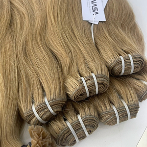 Article chaud 2024 extensions de cheveux trame couleur blonde 100% cheveux vierges doux et soyeux de haute qualité - Product Image 1