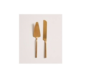 Cake Server Designer Brass Serving Set With Stylish Unique Cake Serving Set <b>Knife</b> and Server for Cake Use - Product Image 1