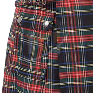 Tartan en kilt personnalisé grande taille pour hommes pour une utilisation décontractée coupe ample taille élastique vente en gros Tartan en kilt pour hommes - Product Image 6
