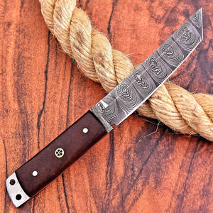 Cuchillo de Supervivencia de Acero de Damasco de Alta Calidad, Hecho a Mano, para Caza y Camping, Diseño de Hoja Fija de Espiga Completa Resistente - Product Image 2