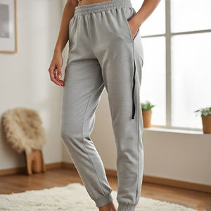 Sportswear Jogging Wear Cargo Sweatpants <b>Women's</b> Causal High Drawstring Waist Jogger <b>Trouser</b> 400 Gsm Sweatpants Ladies - Product Image 4