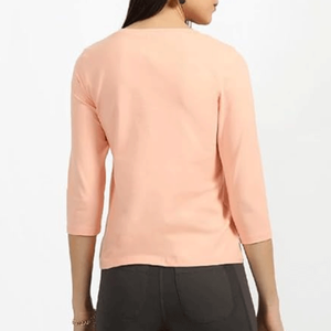 Camiseta Casual de Verano para Mujer, Premium, Delgada, Transpirable, de Punto, con Logotipo, Personalizada, Holgada, 100% Algodón, de Alta Calidad - Product Image 2