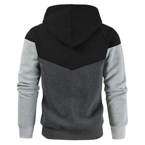 Nouveau sweat à capuche en molleton pour homme avec logo personnalisé, tricoté, coupe-vent, épais et de couleur unie - Product Image 4