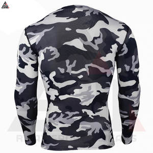 Active Wear Gym Compresión Camisa Stock Hombres Manga completa Secado rápido Transpirable 100% Poliéster Alta calidad Entrenamiento Atlético Top - Product Image 4