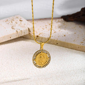 Collar con Colgante de la Virgen María, de Lujo, Chapado en Oro, con Diamantes, Estilo Hip Hop, en Plata de Ley, Éxito de Ventas Transfronterizo - Product Image 2