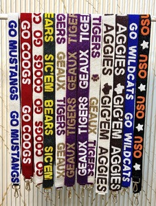 Sangle de sac à main perlée pour le jour du match, motif classique à carreaux orange et blanc, sangle bandoulière réglable de 47 pouces pour sacs à main - Product Image 4