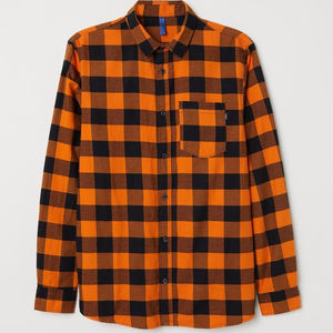 Camisas a cuadros de franela de alta calidad con logotipo personalizado OEM, camisas informales de manga larga de talla grande para hombres - Product Image 1