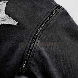 Sudadera con Capucha Bordada Desgastada para Hombre, Estilo Minimalista, Ropa Urbana para Hombre Moderno, Sudadera con Capucha Bordada Desgastada Duradera - Product Image 6