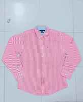 Pakaian Sisa Stok Berkualitas Premium Label Bermerek Pria Lengan Panjang 100% Katun Formal V-neck Anti Kusut Ramah Lingkungan