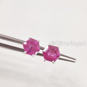 Women's <b>Stud</b> Earring Natural Alexandrite Gemstone June Birthstone Wedding Handmade Jewelry 925 Sterling <b>Silver</b> <b>Stud</b> Earring - Product Image 6