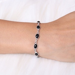 Boho Style Classical <b>Bracelet</b> Jewelry For Women Silver Jewelry 925 Sterling Silver <b>Black</b> <b>Onyx</b> Gemstone Handmade <b>Bracelet</b> Gift - Product Image 5