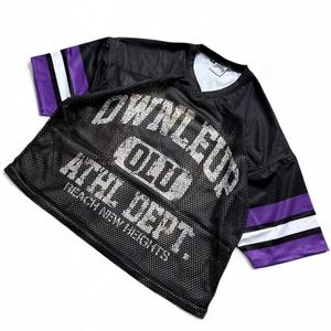 เสื้อยืดฟุตบอลสไตล์อเมริกัน Boxy ลายปักเสื้อฟุตบอลไซส์ใหญ่พิเศษ - Product Image 5