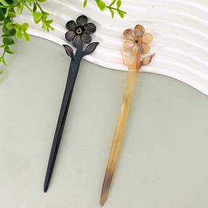 คลิปหนีบผมรูปเขาวัวแท้สำหรับผู้หญิงและเด็กผู้หญิง - Product Image 2