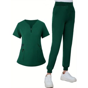 Nouvelle mode féminine uniformes médicaux ensembles de gommages élégants toile pour hôpital dentiste infirmière Salon de beauté Spa vêtements de travail - Product Image 6