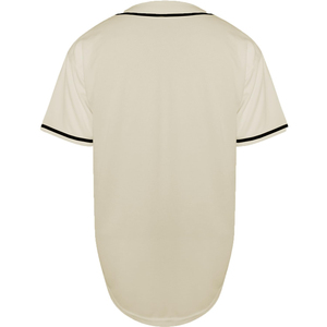 Camiseta de béisbol unisex, ropa deportiva de talla grande, transpirable, diseño de letras sólidas, 100% poliéster, absorbe la humedad, bolsillos con cuello en V - Product Image 2