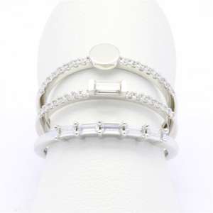 Hot Sale Trendy Elegant 925 Sterling <b>Silver</b> Women's Wedding Bands <b>Ring</b> Zirconia Rhodium Plated Fashion <b>Stacking</b> <b>Rings</b> for - Product Image 4