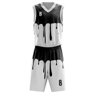 Uniformes et shorts de basket-ball de haute qualité Nom et numéro personnalisés Uniformes d'équipe en vrac en tissu léger pour les tournois - Product Image 1