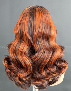 Piano Color Multiple Donors Remy <b>Human</b> Hair Transparent for Closure <b>Wigs</b> Wavy Vietnamese Hair - Product Image 1