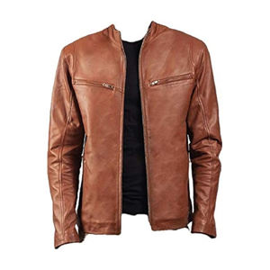 AK International Smallville Man of Steel NOVAA Chaqueta de cuero marrón Chaqueta de invierno Hombre - Product Image 3