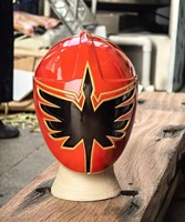 Casque de Cosplay en fibre de verre personnalisé haut de gamme aperçu de la conception 3D avant la production accessoire d'armure de héros fait à la main
