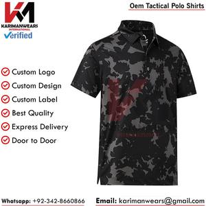 Polo de golf pour homme, imprimé uni, manches courtes, évacuation de l'humidité, anti-froissement, coupe classique, vêtements de sport tendance - Product Image 3