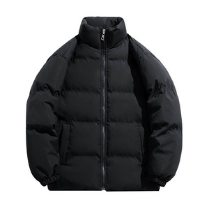 Chaqueta de plumón impermeable cálida de estilo de moda personalizada para hombre, chaqueta acolchada de burbujas de color sólido para invierno al por mayor - Product Image 3