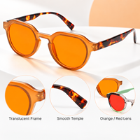 Lunettes anti-lumière bleue pour le sommeil avec verres rouge-orange, lunettes personnalisées pour la routine nocturne, fournisseur OEM ODM
