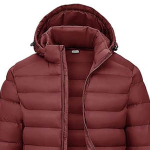 Chaqueta Acolchada Impermeable con Capucha Desmontable para Hombre, Chaqueta de Invierno Ligera y Aislada, 4 Bolsillos, Puños Elásticos Ajustables - Product Image 2