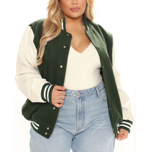 Street Wear Chaquetas universitarias para mujer a precio barato Chaqueta de béisbol universitaria más vendida para mujer Invierno Mangas largas a prueba de viento - Product Image 1