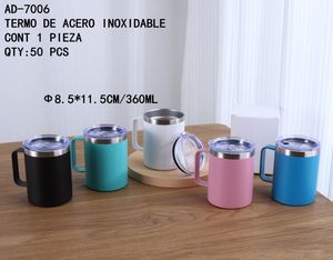 CASAMAX WL AD-7006 Tasse Thermos en Acier Inoxydable 360ml avec Couvercle, Isolation Sous Vide, Portable, Durable, Tasse de Voyage au Design Minimaliste - Product Image 1