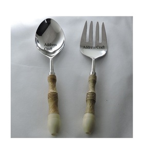 Newly Designed High-Grade Stainless Steel Salad Server Set Metal Cutlery Salad Tool Spoon Fork Set Kitchenware Homeware Cutlery - Product Image 6