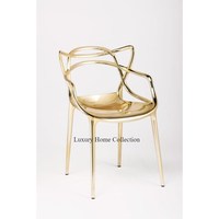 Chaise d'intérieur en aluminium coulé argent brillant poli de qualité luxueuse Designer Fancy Look Vaisselle Accessoires Fournitures