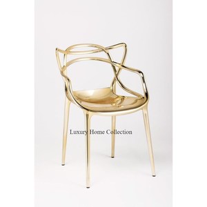 Chaise d'intérieur en aluminium coulé argent brillant poli de qualité luxueuse Designer Fancy Look Vaisselle Accessoires Fournitures - Product Image 4