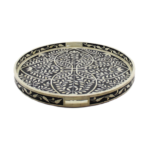 Direct Factory High Quality Wood Bone Inlay Serving <b>Tray</b> Luxury Indian Handmade for Home & Hotel <b>Kitchen</b> Use - Product Image 6