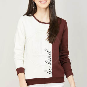 เสื้อสเวตเชิ้ตผู้หญิงผ้าฝ้าย 100% คุณภาพสูง สไตล์ลำลอง ออกกำลังกาย ดีไซน์ใหม่ล่าสุดสำหรับฤดูหนาว ขายตรงจากโรงงาน - Product Image 1