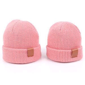Gorros de Punto de Lana para Adultos y Niños, Estilo Casual, Color Sólido, Cálidos para Otoño e Invierno - Product Image 5