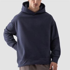 Sweat à capuche surdimensionné personnalisé en coton molletonné 100 % écologique, sérigraphié et brodé, respirant et à séchage rapide - Product Image 1