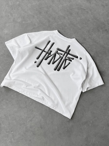 T-shirts pour hommes en coton 100% surdimensionnés rétro de haute qualité avec logo personnalisé imprimé, coupe ample, style streetwear, designs personnalisés, t-shirt à grammage élevé - Product Image 3