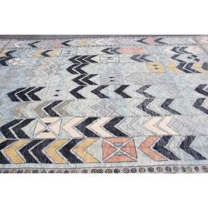 Tapis vintage surdimensionné 9,5x13,6 pieds, tapis turc persan en laine bleu gris - Product Image 4