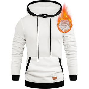 Sudaderas con capucha térmicas de color rojo personalizadas para hombre, venta al por mayor, sudaderas con capucha transpirables de hombro caído de alta calidad para hombre hechas por vestido deportivo - Product Image 4