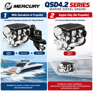 <span class=keywords><strong>Moteur</strong></span> diesel marin turbocompressé et refroidi par air <span class=keywords><strong>Mercury</strong></span> QSD4.2 270HP 320HP 350HP 3800 tr/min pour yacht, croiseur et bateau de sport - Product Image 2